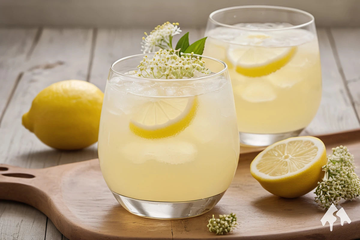 O limonadă răcoritoare cu soc cu sirop Swett Mountain.