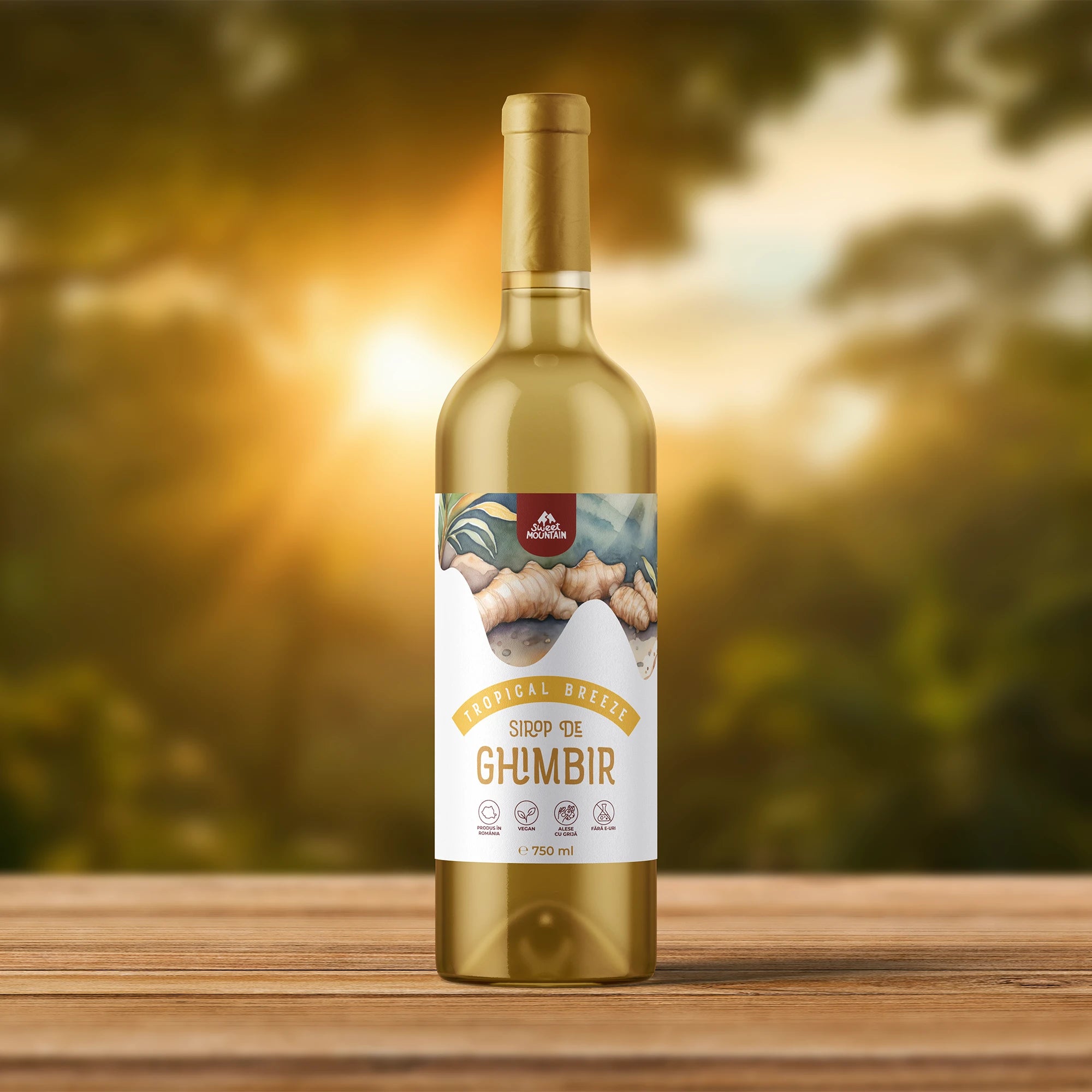 Sirop de Ghimbir 100% natural din gama Tropical Breeze fără conservanți